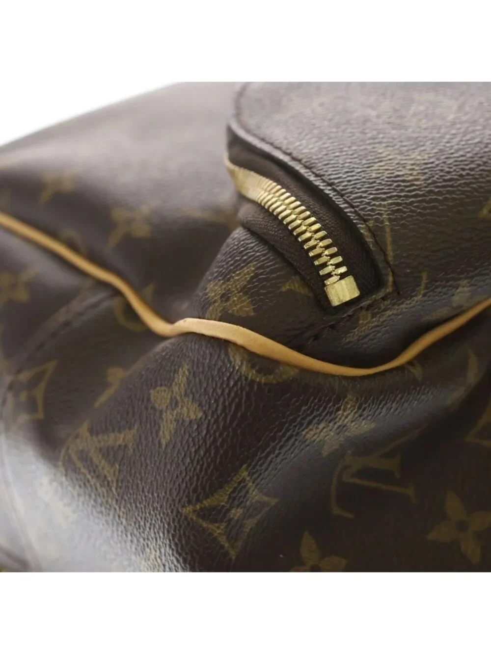 Louis Vuitton Monogram Evasion Boston Bag Leather Brown